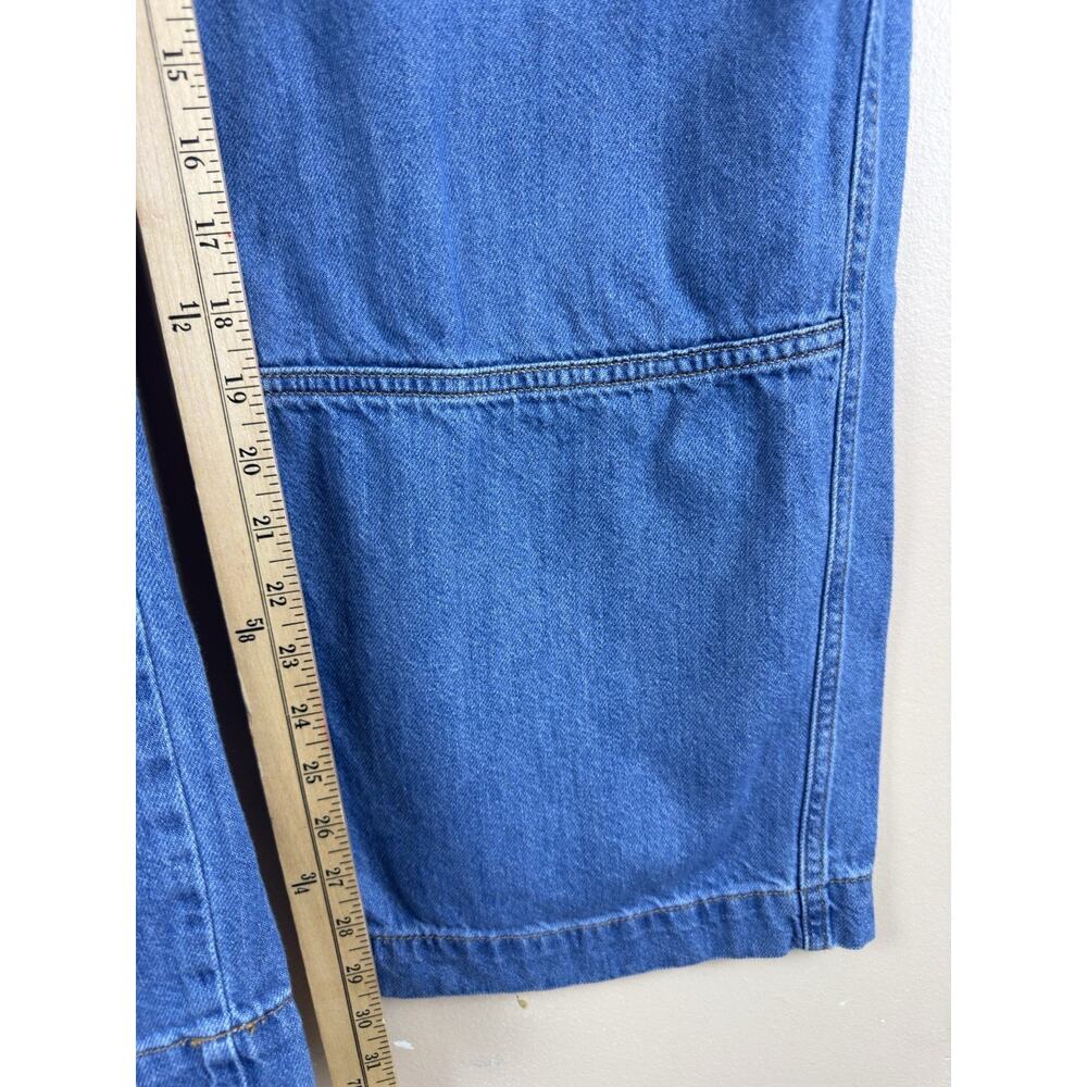 Wild Fable Women’s Mid Rise Baggy Cargo Jeans Blue Denim Wide Leg Utility Size 2 - Picture 9 of 12